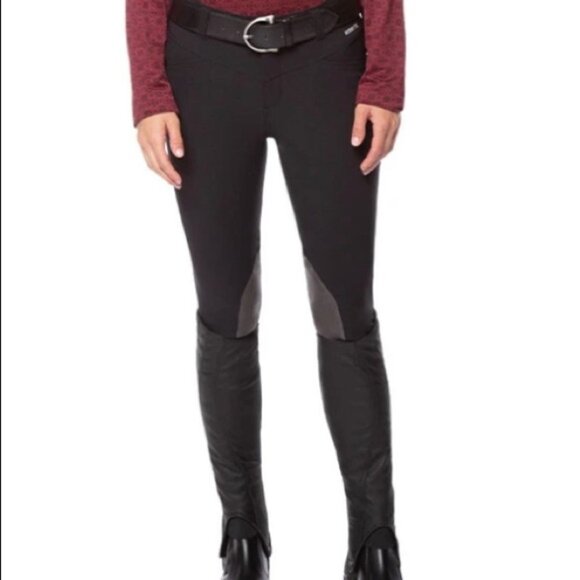 KERRITS Sz L Riding Pants Knee Patches Belt Loops Full Length  Breeches - Picture 1 of 8